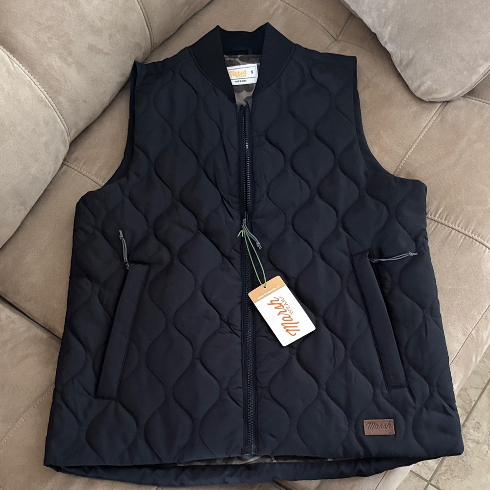 Black Quilted Vest Marsh Wear
